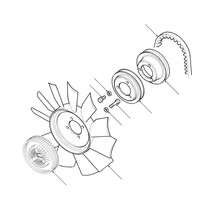 3.5V8 Fan Assembly - 11 Blade Viscous (EFI)