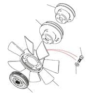 3.5V8 Fan Assembly - 7 Blade Viscous