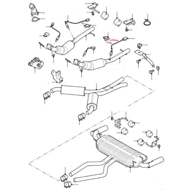 4.2 SC AJ V8 2005- EXHAUST SYSTEM