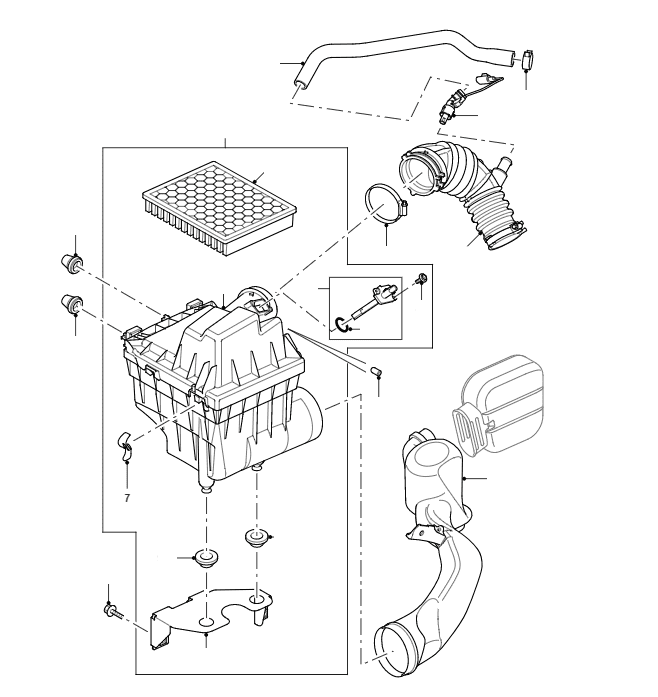 Air Filter, Air Box & Mass Air Flow Sensor