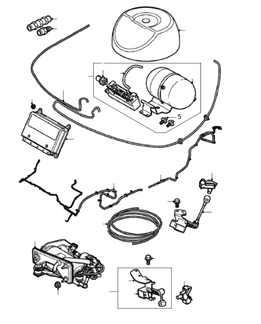 Air Suspension Compressor & Reservoir