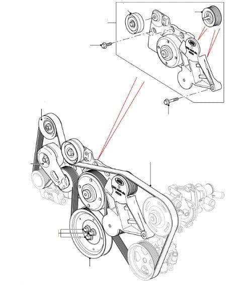 Auxiliary Drive Belt & Pulleys 2.2 No AC