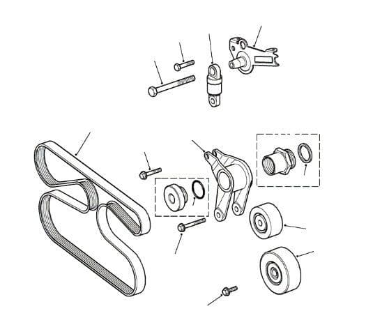 AUXILIARY DRIVE BELT & TESNSIONERS