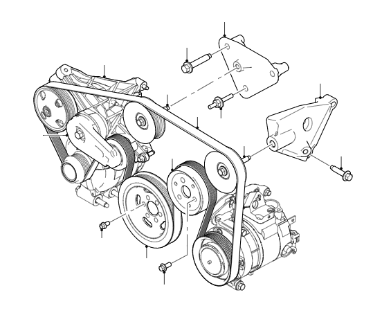 Auxiliary Drive Belt XF 2009-2015 & XJ to VIN V90865