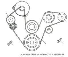 Auxiliary Drive With AC To WA410481 Range Rover 4.0 & 4.6