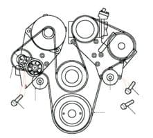 Auxiliary Drive Without AC From XA410482 Range Rover 4.0 & 4.6