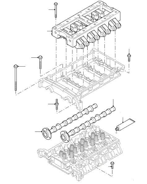 Camshafts & Rocker Arm Housing 2.2 Duratorq