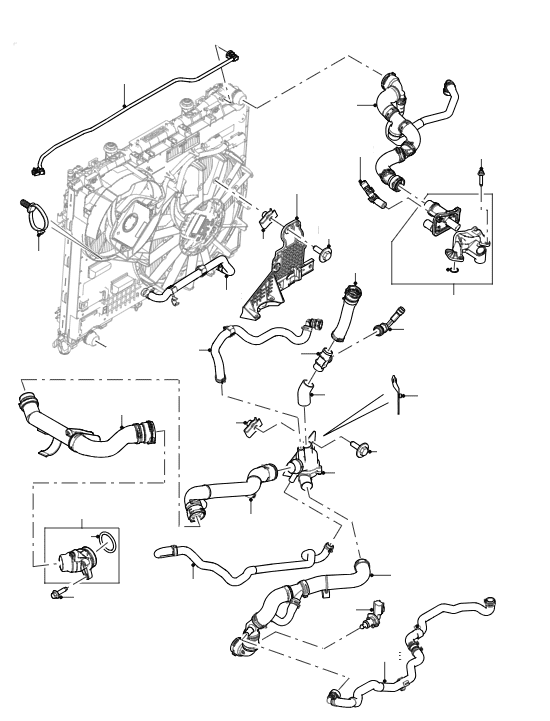 Coolant Pipes & Hoses, Thermostat & Sensors