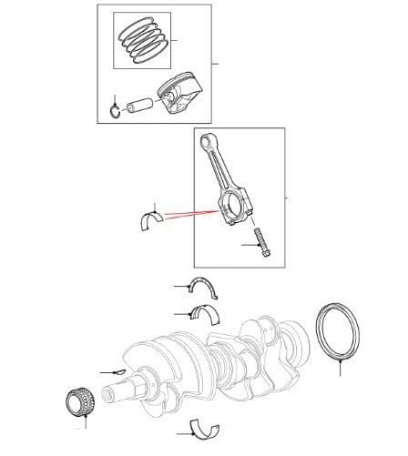 CRANKSHAFT, BEARINGS, PISTONS & RINGS