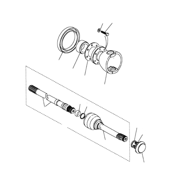 Driveshafts Without ABS From VIN KA624756