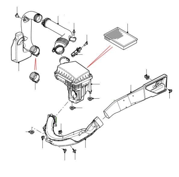 Dw12 Air Intake & Air Cleaner Box