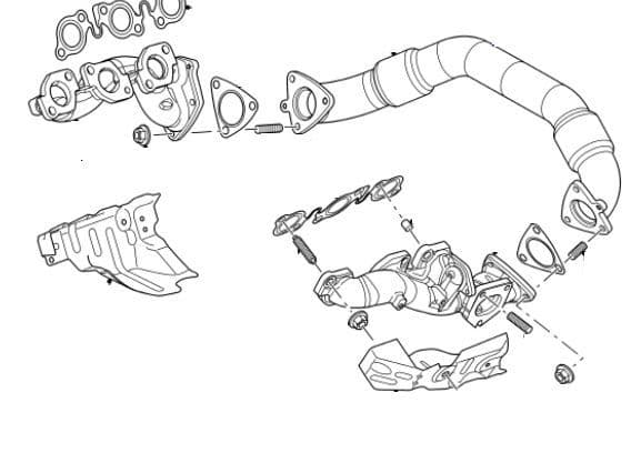 Exhaust Manifold & Cross Over Pipe