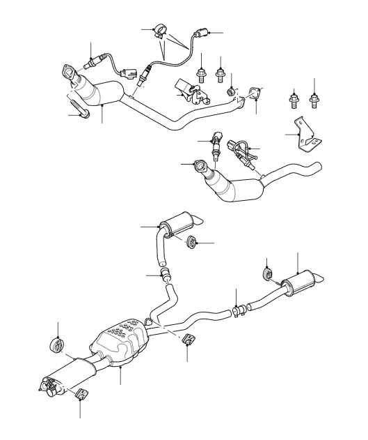 Exhaust System 4.4 AJ V8 Petrol (Exc North America)