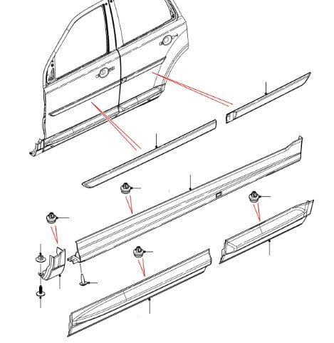 Exterior Side Trim Clips