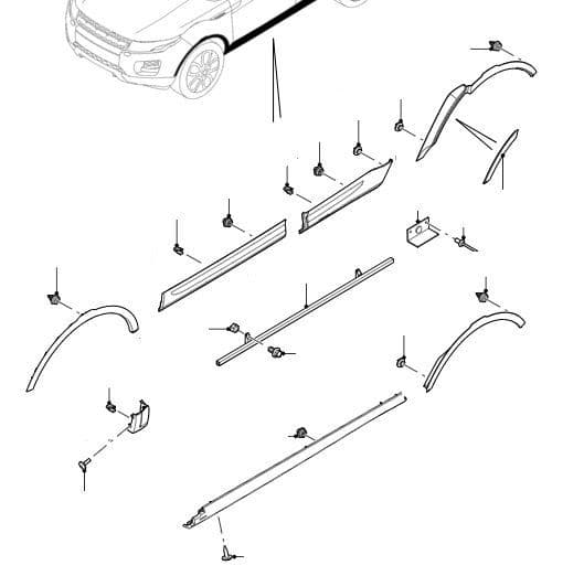 Exterior Side Trim Clips