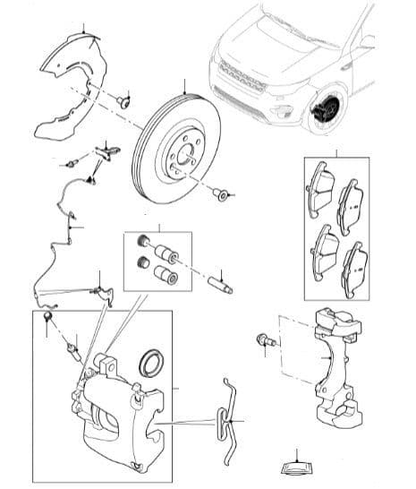 Front Brakes 325mm Discs to VIN KH999999