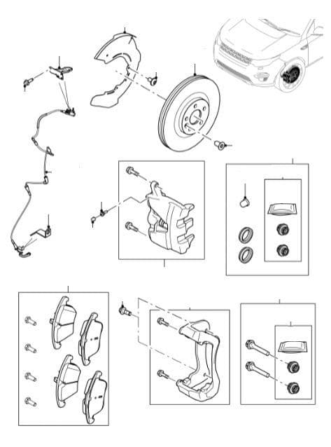 Front Brakes 349mm Discs VIN HH000001 - KH999999