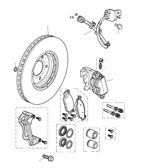 Front Brakes from M45255 to N52047 not Supercharged