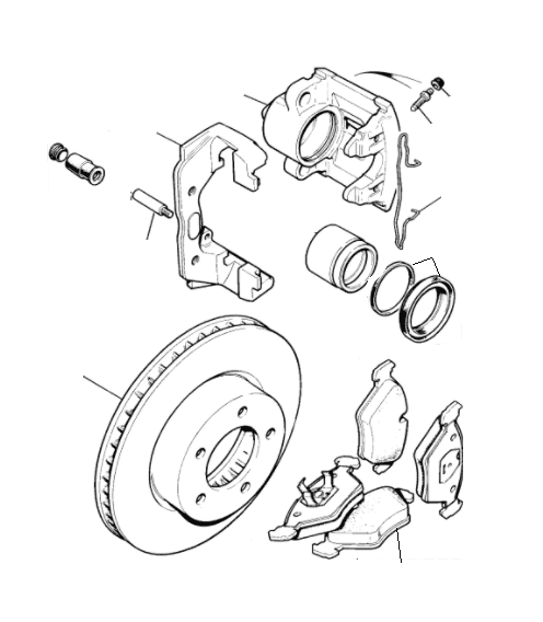 Front Brakes - Non Brembo from VIN A00083