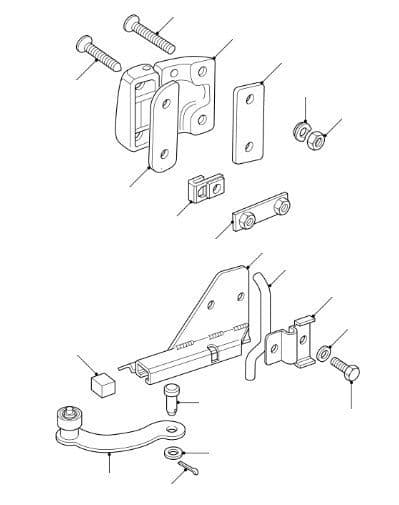 Front Door Hinges and Checkstraps VIN 7A on