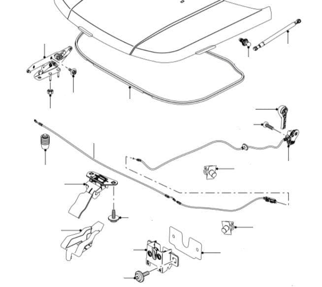 Front End Panels, Bonnet (Hood) Fixtures and Fittings