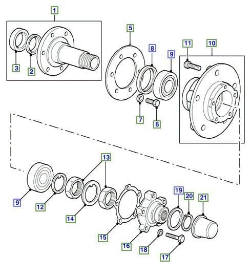 Front Hubs From VIN LA930456