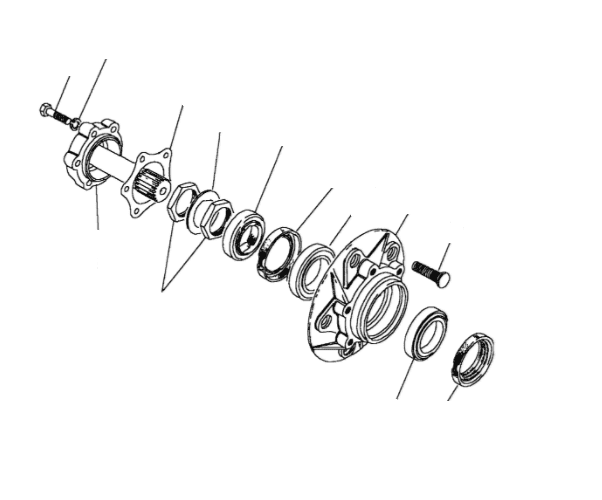 Front Hubs No ABS To VIN JA624516