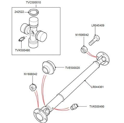 Front Propshaft to VIN 6A999999