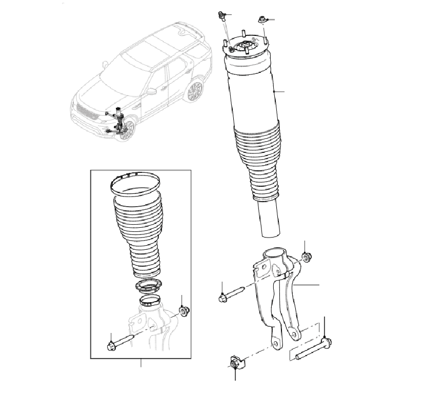 Front Shock Absorbers - Air Suspension