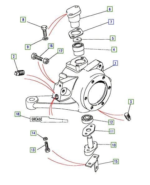 Front Swivel Pin Housing To VIN KA930455