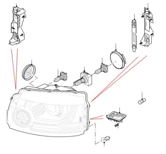 Headlamps and Bulbs from VIN EA000001