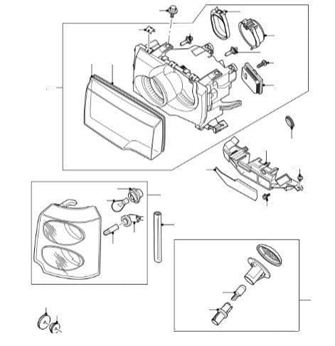 Headlamps to VIN 5A999999 Halogen