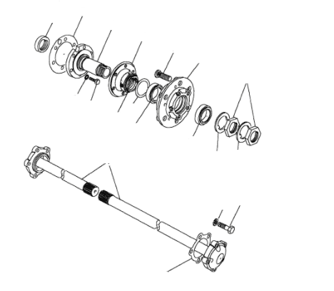 Hubs & Driveshafts Without ABS From VIN JA624517