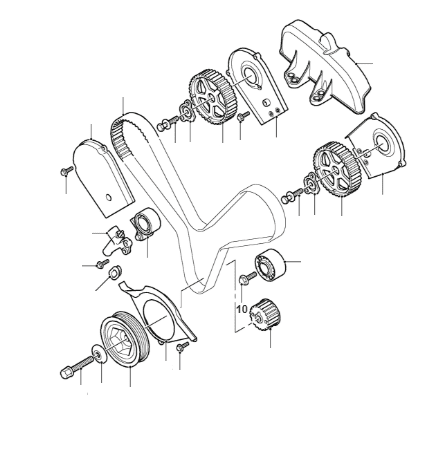 KV6 Timing Belt - Front