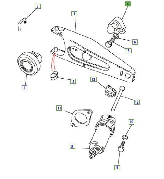 LT77 CLUTCH RELEASE MECHANISM 4 CYL DEFENDER