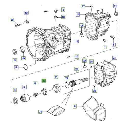 MT82 TRANSAXLE AND CASE