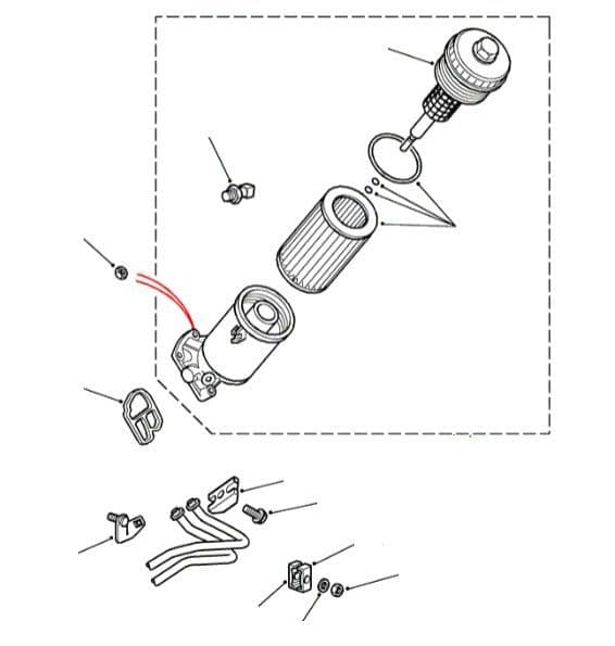 OIL FILTER & HOUSING (PLASTIC LID)