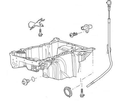 OIL SUMP PAN & LEVEL INDICATOR