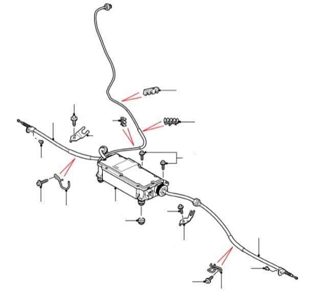 Parking Brake Module and Cables VIN 7A000001-