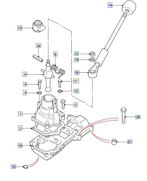 R380 GEAR CHANGE LEVER