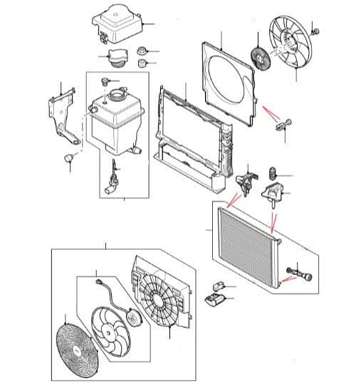 RADIATOR, FAN & HEADER BOTTLE