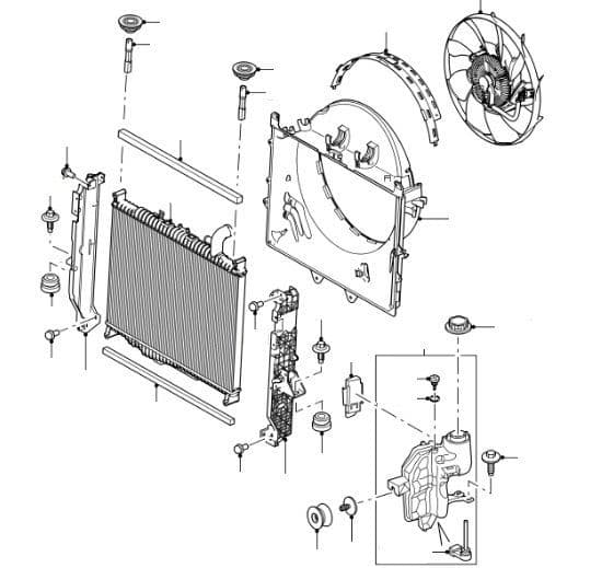 Radiator, Fan & Header Bottle