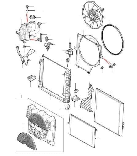 RADIATOR, FAN & HEADER BOTTLE