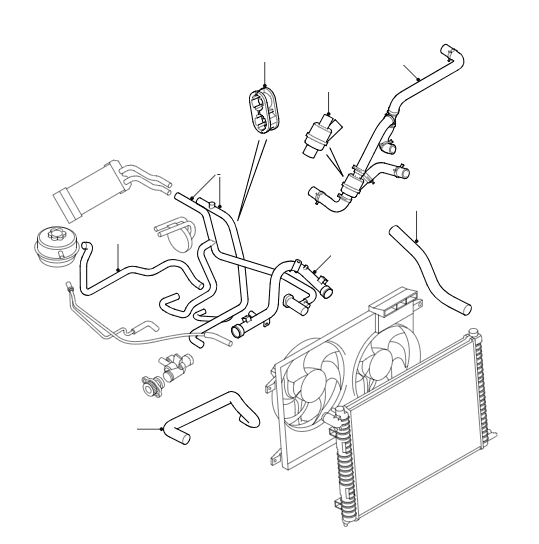 Radiator Hoses 1.8 VIN 1A000001-