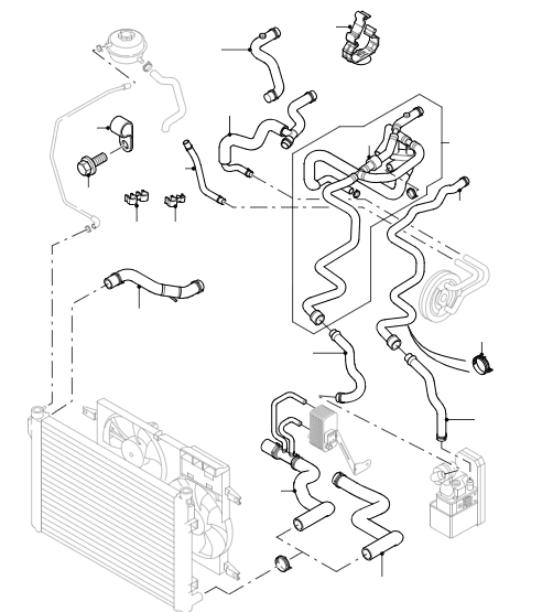 Radiator Hoses 2.0 M47 to VIN 2A999999