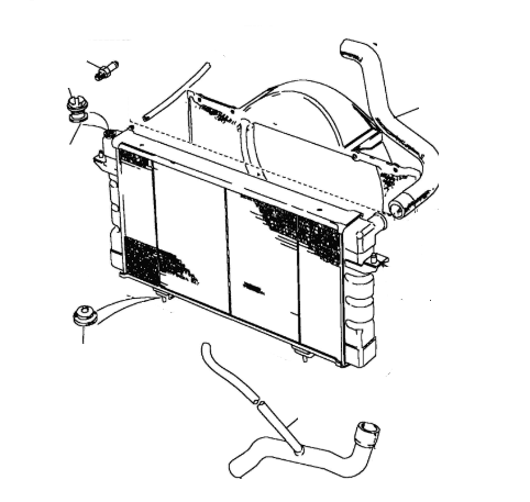 Radiator V8 VIN MA Onwards