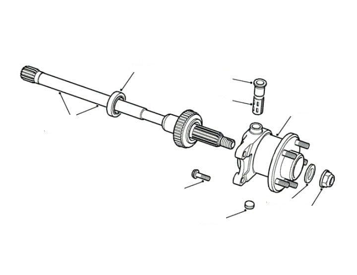 Rear Axle Shaft & Hub