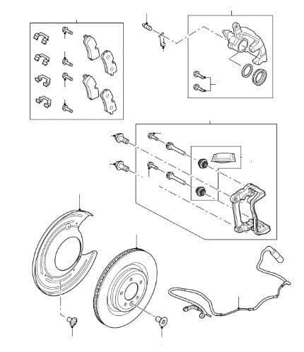 Rear Brakes 350mm Discs to VIN HA999999