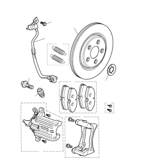 Rear Brakes from M45255 to N52047 not Supercharged