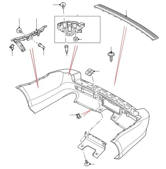 Rear Bumper Clips to VIN 9A999999